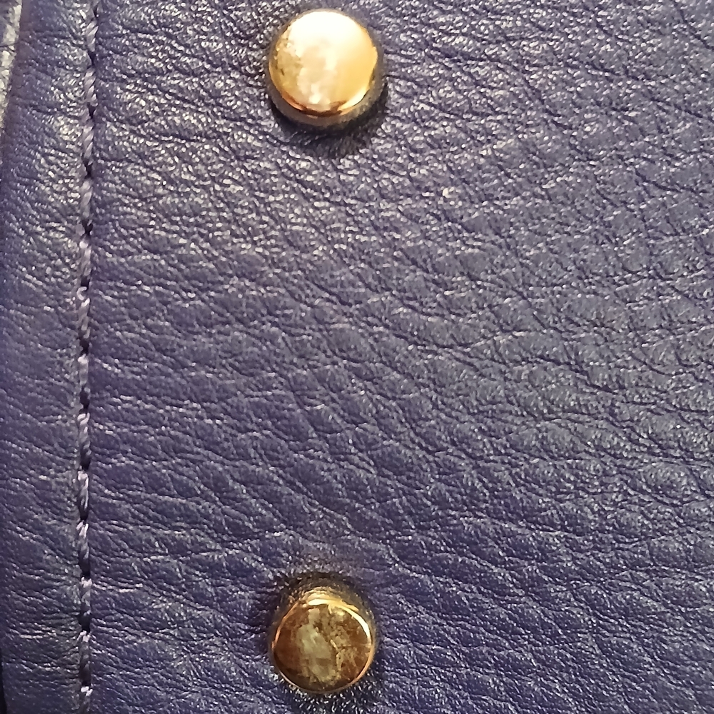 Kate Spade Cobble Hill Small Leslie Satchel Purple Pebbled Leather Crossbody - Picture 10 of 14